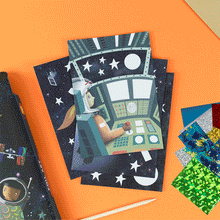 Load image into Gallery viewer, Foil Art - Space Adventures
