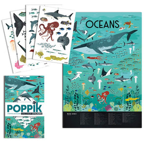 My Giant Poster & Sticker Set | Oceans