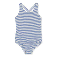 Load image into Gallery viewer, Crepe Basic Swimsuit - Fine Stripe
