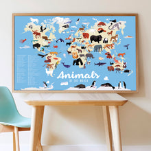 Load image into Gallery viewer, My Giant Poster &amp; Sticker Set | Animals of the World
