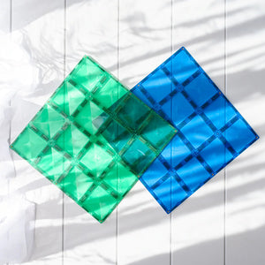 Connetix 2 Piece Base Plate Blue & Green Pack