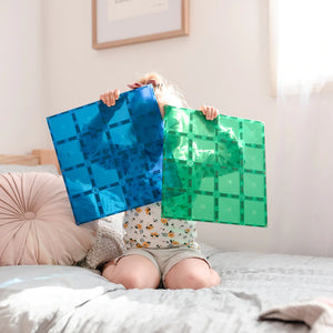 Connetix 2 Piece Base Plate Blue & Green Pack