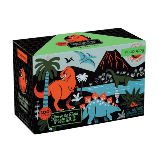 Glow In The Dark 100 piece puzzle | Dinosaurs