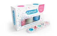 Load image into Gallery viewer, Set of 3 nail polishes | Pearl white, Sky blue &amp; Pink
