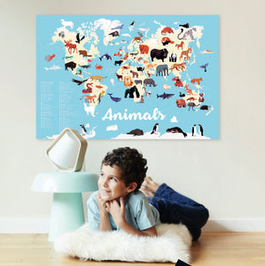 My Giant Poster & Sticker Set | Animals of the World