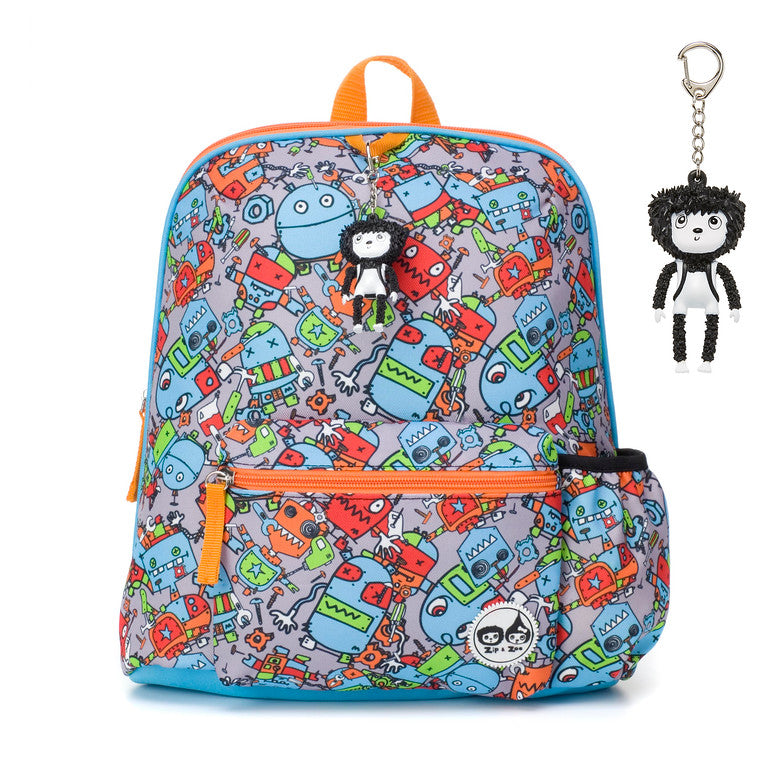 babymel zip & zoe kids junior backpack Zip & Zoe Robots Backpack