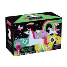 Load image into Gallery viewer, Glow In The Dark 100 piece puzzle | Unicorns
